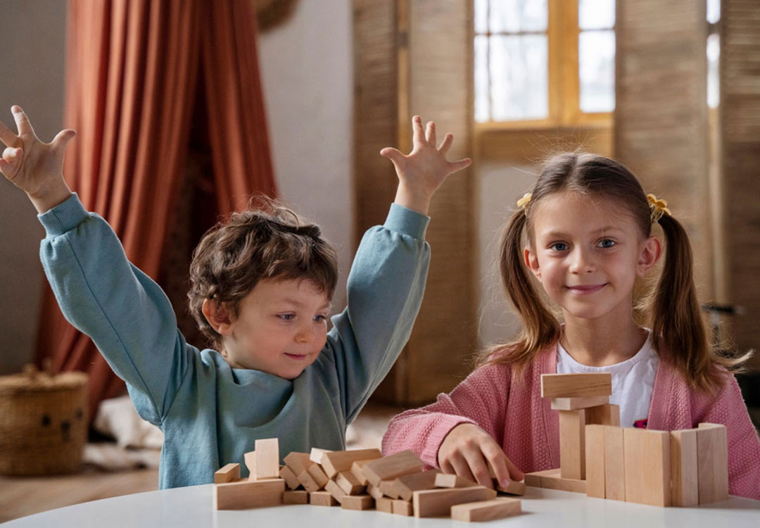 Read more about the article Building Worlds: The Magic of Imaginative Play with Wooden Blocks